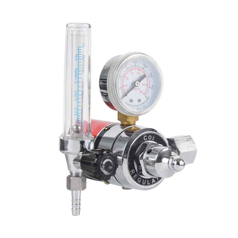 Bộ điều chỉnh khí CO2 loại carbon Dioxide được làm nóng Bộ điều chỉnh khí bằng đồng thau hoàn toàn với áp suất có thể điều chỉnh