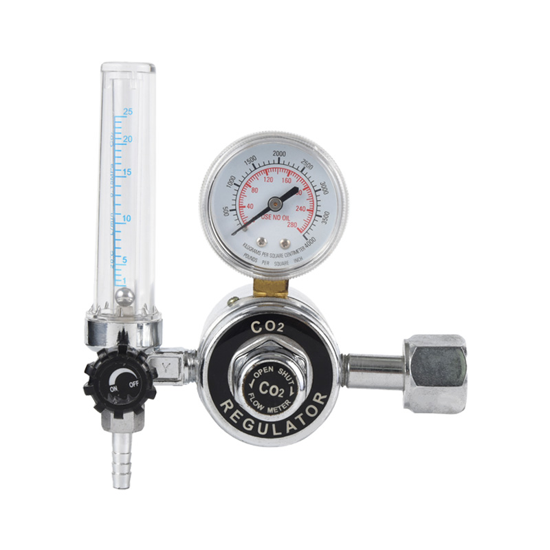 Bộ điều chỉnh khí CO2 loại carbon Dioxide được làm nóng Bộ điều chỉnh khí bằng đồng thau hoàn toàn với áp suất có thể điều chỉnh