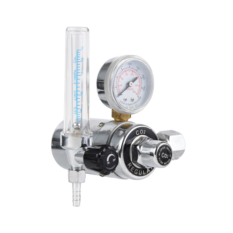 Bộ điều chỉnh khí CO2 loại carbon Dioxide được làm nóng Bộ điều chỉnh khí bằng đồng thau hoàn toàn với áp suất có thể điều chỉnh