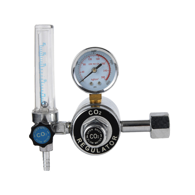 Bộ điều chỉnh khí CO2 loại carbon Dioxide được làm nóng Bộ điều chỉnh khí bằng đồng thau hoàn toàn với áp suất có thể điều chỉnh