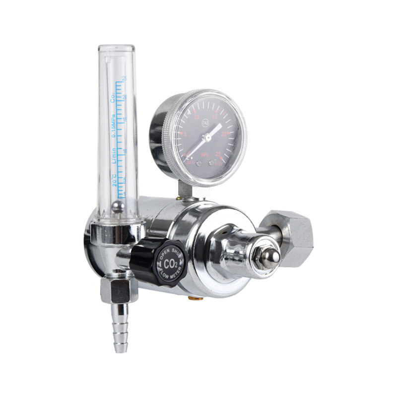 Bộ điều chỉnh khí CO2 loại carbon Dioxide được làm nóng Bộ điều chỉnh khí bằng đồng thau hoàn toàn với áp suất có thể điều chỉnh