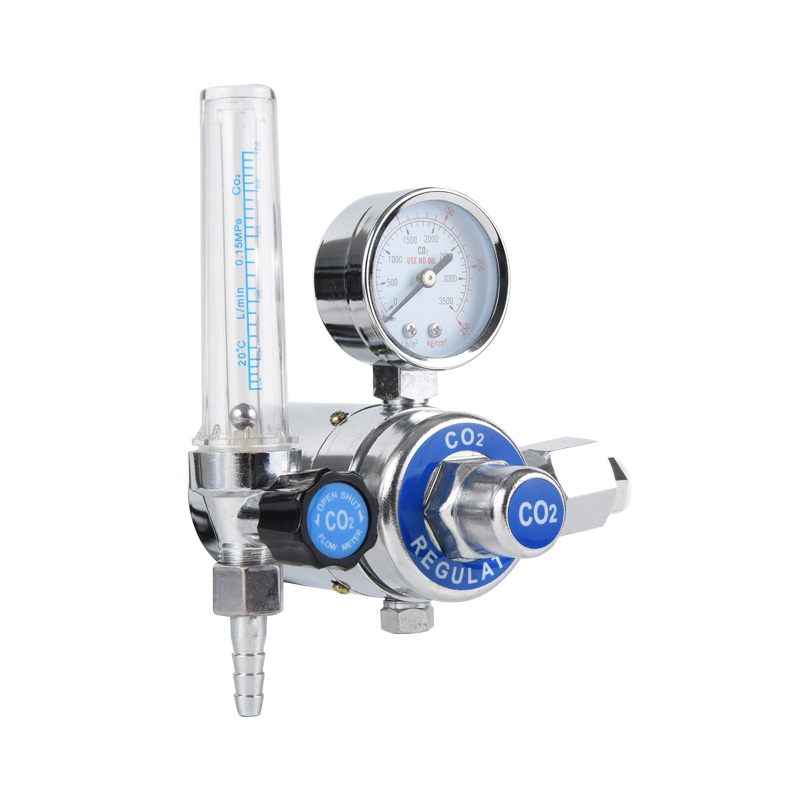 Bộ điều chỉnh khí CO2 loại carbon Dioxide được làm nóng Bộ điều chỉnh khí bằng đồng thau hoàn toàn với áp suất có thể điều chỉnh