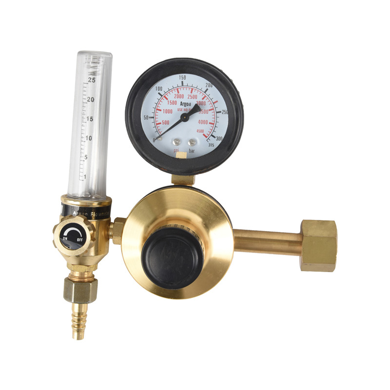Rould Circle Tee Design Argon Regulator với lưu lượng kế bằng đồng thau và nhôm